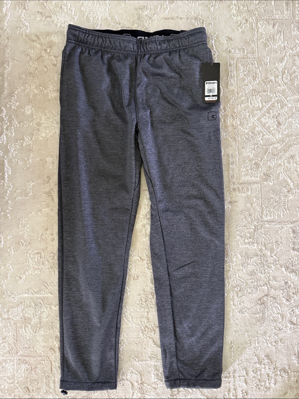Men's Gray Jogger Sweatpants with Elastic Waist